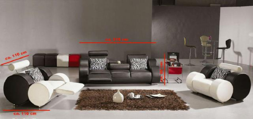 LEATHER SOFA with USB COUCH SET 3+2+1 SEATER UPHOLSTERY SET DESIGNER SOFA NEW