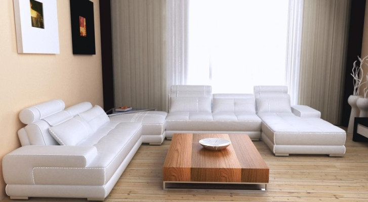 Corner sofa, sofa, couch, living area, leather sofa XXL, designer sofas, Wolfhagen