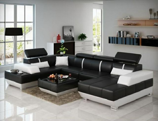 Designer sofa + USB, upholstered set leather sofa sofas new living area corner couch