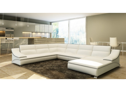 Exclusive U-shaped leather corner sofa luxury and elegance for your home