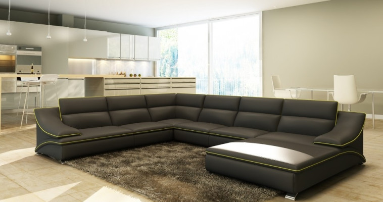 Exclusive U-shaped leather corner sofa luxury and elegance for your home
