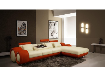Patented design corner sofa sofa couch upholstery leather corner BERLIN living landscape