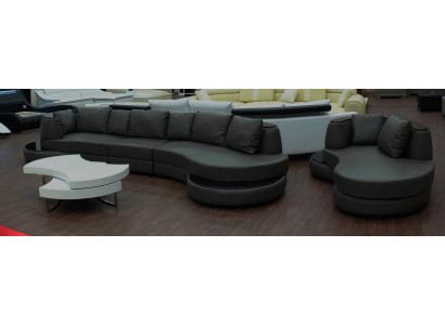 Designer sofa, corner sofa, living landscape, round sofa, leather sofa, couch, sofa, U-shape PR-S