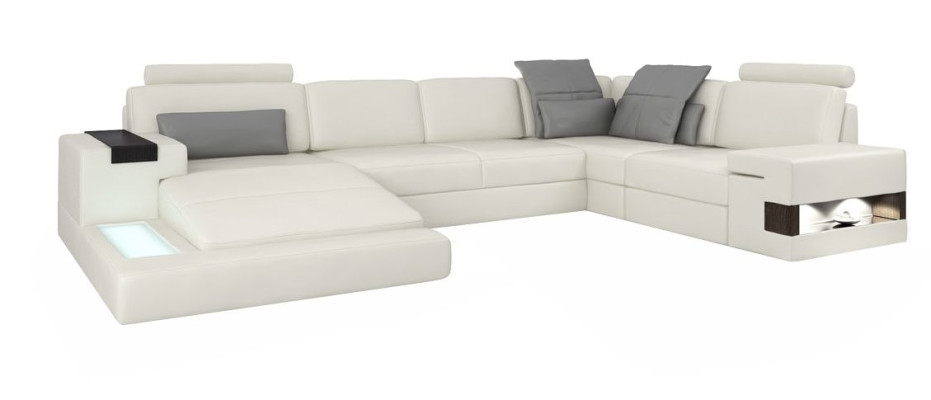 Corner sofa living landscape U-shape sofa corner couch couch design upholstery new