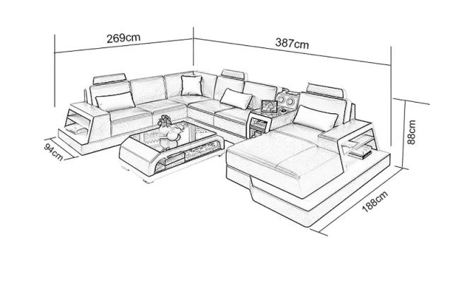 Design corner set living area corner sofa sofa couches tables set of 2.