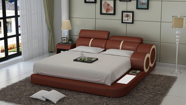 Waterbed Hotel Double Bed Beds Complete Leather Bed Upholstered Bed Water With USB