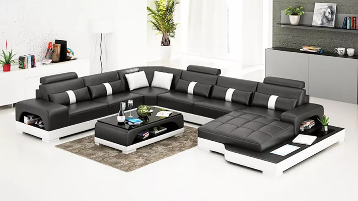 Corner set sofa upholstery corner group living landscape leather sofa couches sofas U-shape