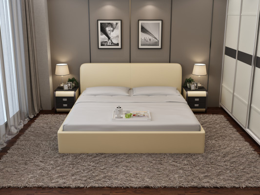 Water bed hotel double bed full beds leather bed, upholstered water bed LB8836