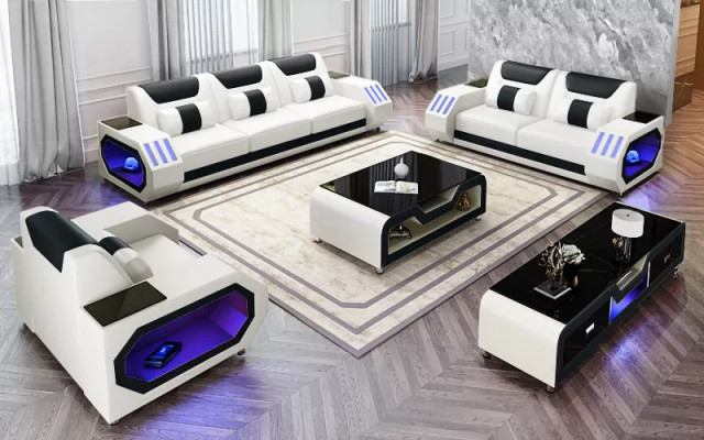 Sofa Set 321 Seater Modern Sofa Leather Sofa Designer Sofa Living Landscape New
