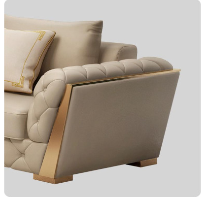 Design living landscape sofa set 3+2 seater leather sofa living room