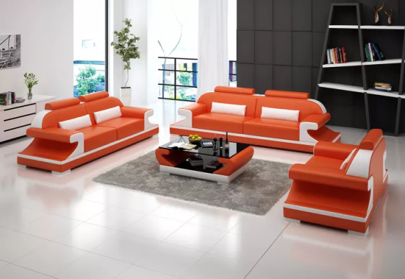 Modern sofa set 221 seater coffee table leather sofa couch living landscape