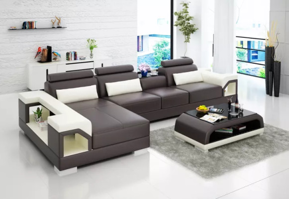 Design corner couch leather suite, living room sofa, upholstery couches, sofas, leather couch.