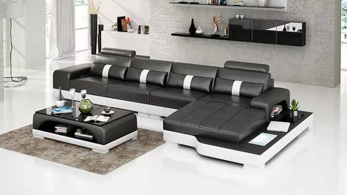 Corner sofa L-shape corner sofa leather sofa designer sofa upholstered corner sofa living area