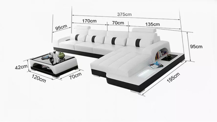 Corner sofa L-shape corner sofa leather sofa designer sofa upholstered corner sofa living area