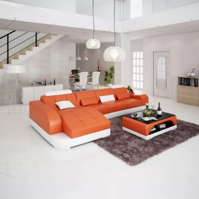 Corner sofa L-shape modern sofa leather corner sofa upholstered living landscape