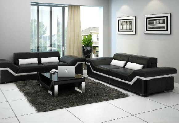 LEATHER SOFA 3+3 SOFA + USB UPHOLSTERY LEATHER SUITE SOFA SET Custom-made