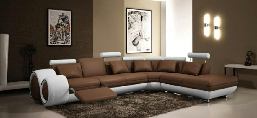 LEATHER SOFA with USB LEATHER COUCH SET SOFA COUCH LIVING AREA Berlin V NEW