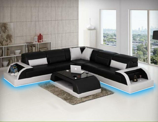 Living landscape upholstered corner sectional sofa with USB set corner sofa couches WetzlarC