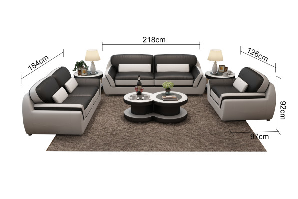 Leather sofa with USB sofa set new 3+2 seater set design modern sofa G8038C