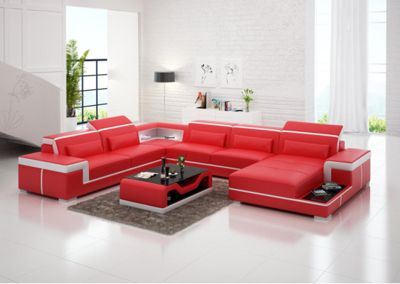 Leather sofa couch living landscape corner sofa corner set design modern sofa G8020 new