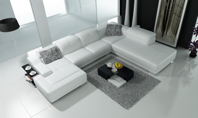 Leather sofa sofa couch living landscape corner sofa corner set design