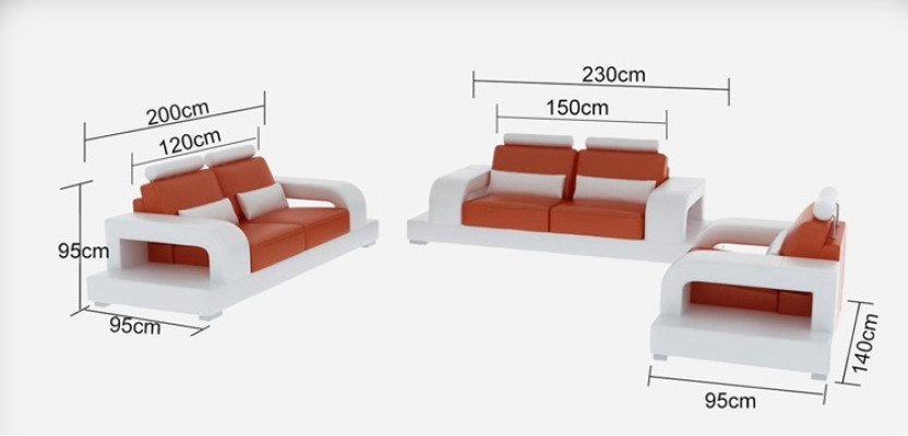 Leather sofa couch living room set 3+2+1 seater + USB upholstery modern design sofa