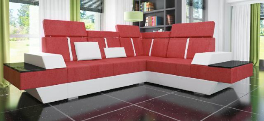 Designer corner sofa living landscape sofa with USB couch fabric textile leather patented