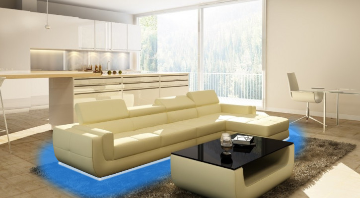 Modern corner sofa with USB upholstery leather design sofa set Tettau living landscape