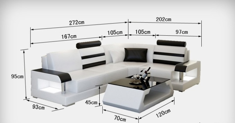 Leather sofa with USB, living room corner sofa, corner suite design, modern sofa L6016D