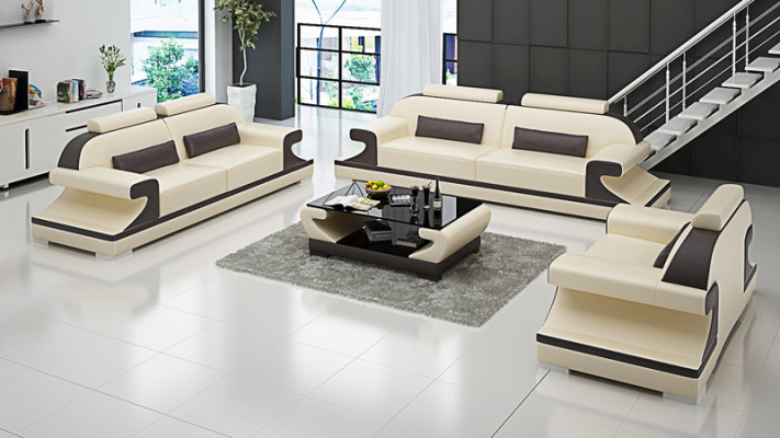 Leather sofa couch living room set 3+2+1 seater suite sofa suite