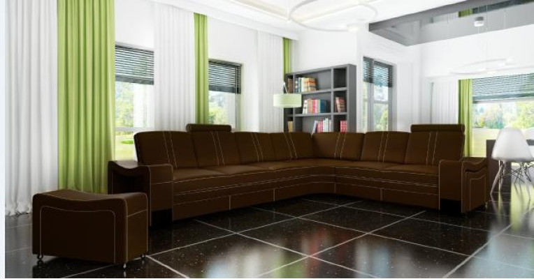 LEATHER CORNER SOFA SUITE Custom-Made USB LEATHER SOFA XXL LIVING AREA New