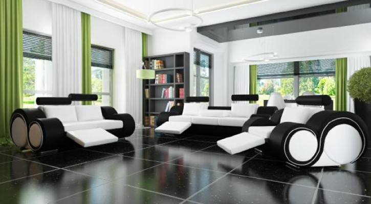 Sofa cushion 3+2 seat with USB sofa leather sofa custom-made couch set new
