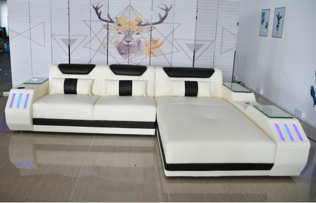 Soft corner sofa living area design leather corner sofa L-shaped sofa modern sofa