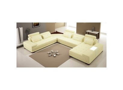 Design living area sofa corner sofa couch upholstery corner seating suite leather USB+LED