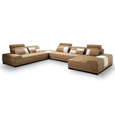 Design living area sofa corner sofa couch upholstery corner seating suite leather USB+LED