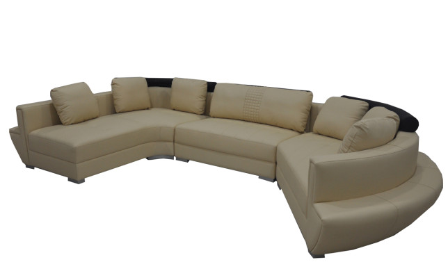 Round corner sofa with USB couch cushions XXL big round sofas living area U shape