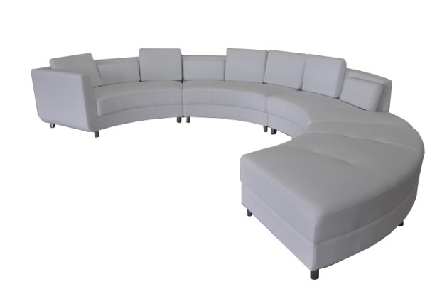 Leather sofa USB round couch living area set design modern round sofa new
