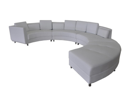 Leather sofa USB round couch living area set design modern round sofa new