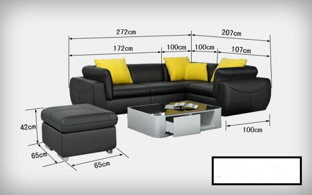 Leather sofa with USB living landscape corner sofa corner suite design modern sofa F3014C