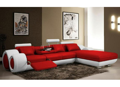 Sectional sofa living area couch leather sofa with USB sofa upholstery set corner BERLIN