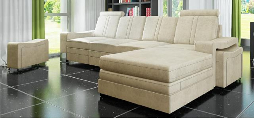 Fabric sofa with USB, upholstery set corner, new textile couch, corner sofa, fabric sofa.