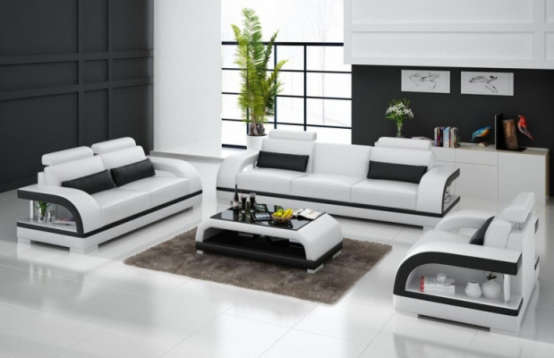 Designer sofa set leather sofa with USB set 3+2+1 sofa couch sets
