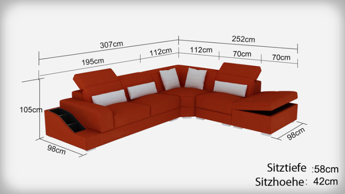 Leather sofa with USB living landscape corner sofa corner set design modern sofa G8008D