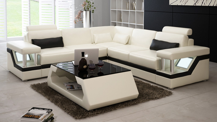 Leather sofa with USB living landscape corner sofa corner set couch design sofa L6002B