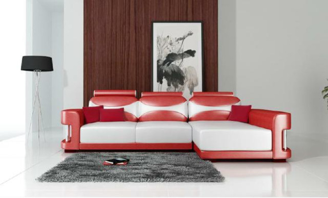 Corner sofa corner sofa with USB upholstery leather living landscape chaise lounge Wies
