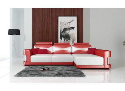Corner sofa corner sofa with USB upholstery leather living landscape chaise lounge Wies