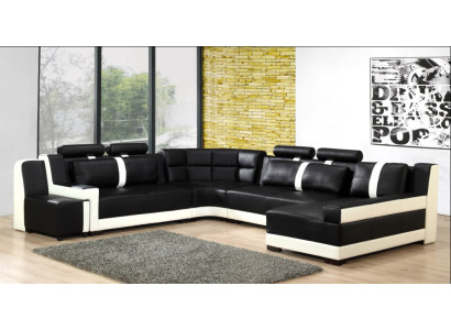 Corner sofa upholstered couch sofa living landscape seating corner set leather textile PH26