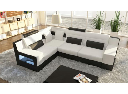 Sectional sofa set textile fabric leather sofas living landscape sofa + USB upholstered corner