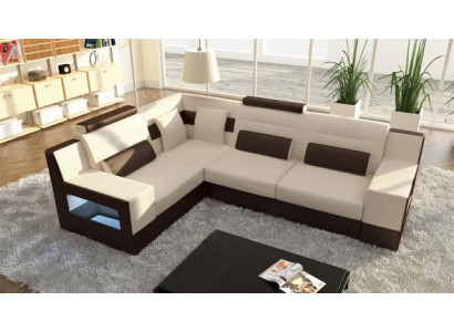 "Sofa landscape USB padded corner sectional custom-made leather sofa"