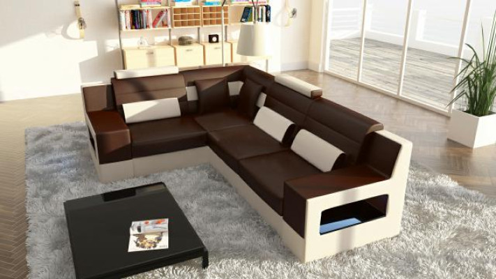 Living area sofa + USB, upholstered corner sectional sofa set, fabric textile leather sofas